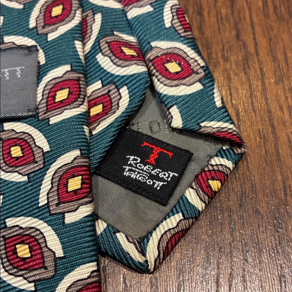 Robert Talbott Blue And Red Patterned Tie - image 5